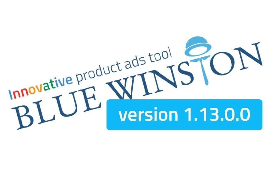 BlueWinston version 1.13.0.0 - innovative product ads tool for Google search