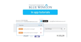 InApp tutorials how to create product campaigns via BlueWinston.com