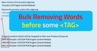 How to bulk remove, delete words before some tag
