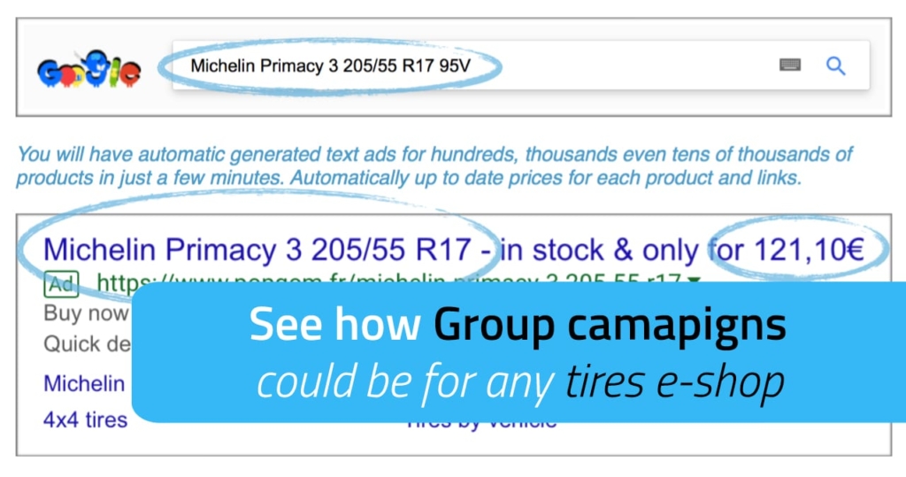 Look for yourself how unique Group campaigns could be for tires e-shop all over the world