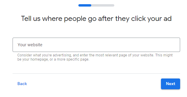 google ads your website