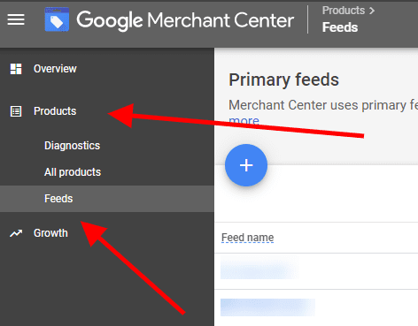 Google Merchant primary feed creation