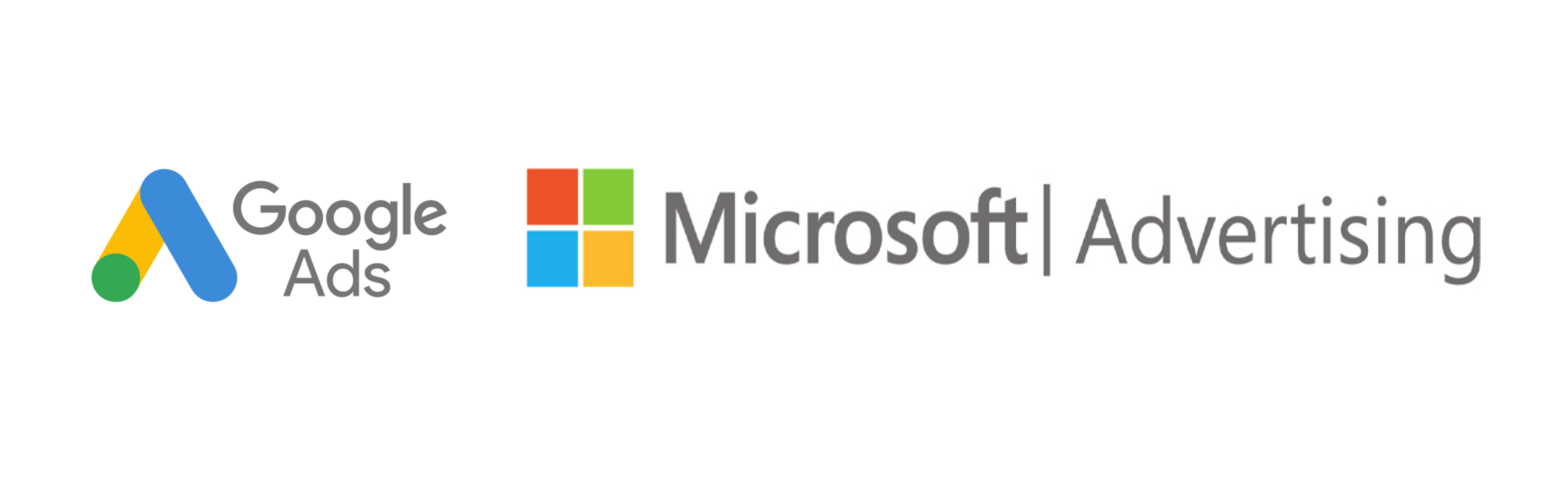 Google Ads logo and Microsoft Ads logo