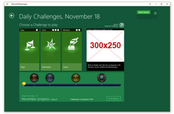 Ads in Microsoft Casual Games