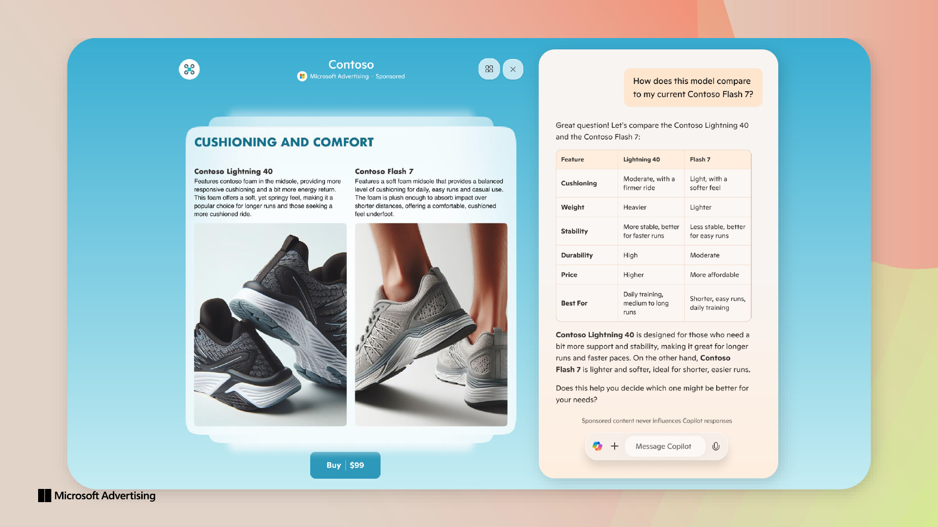 dialogue between the customer and Copilot